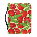 Hand Drawn Tomato Pattern Print Leather Bible Cover