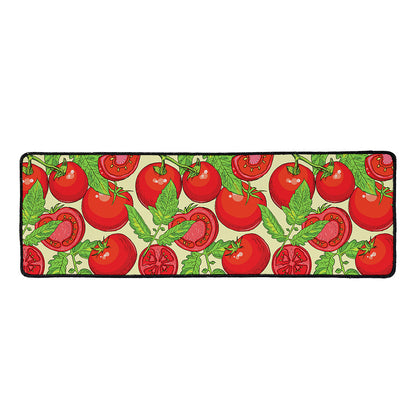 Hand Drawn Tomato Pattern Print Long Kitchen Mat