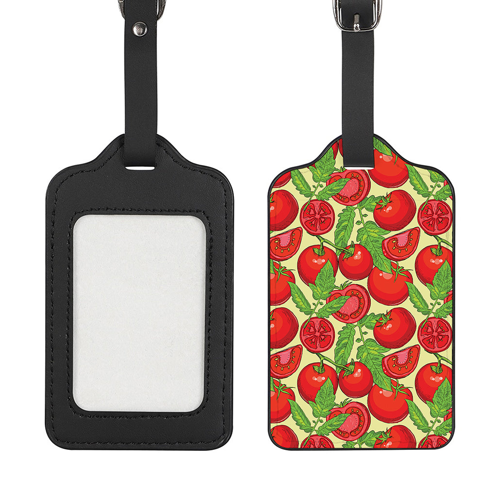 Hand Drawn Tomato Pattern Print Luggage Tag