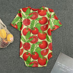 Hand Drawn Tomato Pattern Print Men's Bodysuit