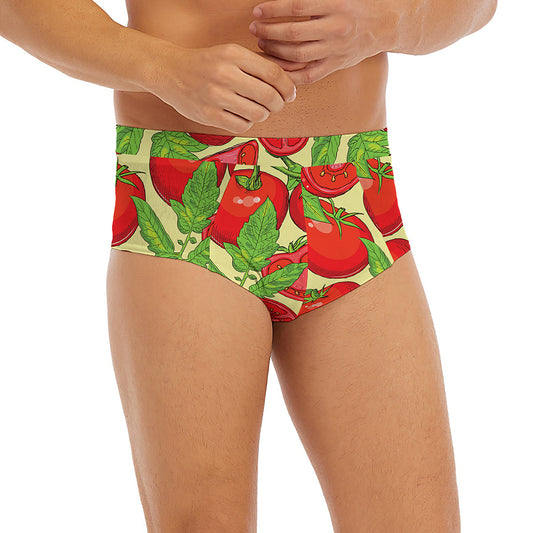 Hand Drawn Tomato Pattern Print Men's Briefs