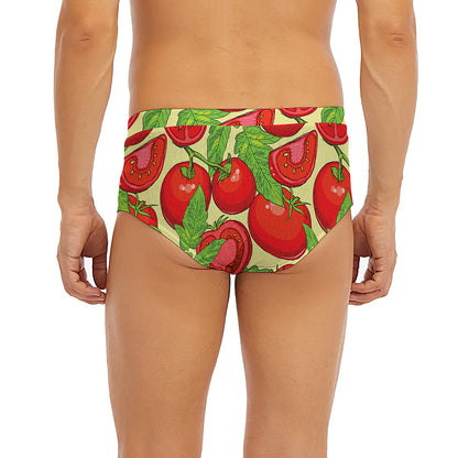 Hand Drawn Tomato Pattern Print Men's Briefs
