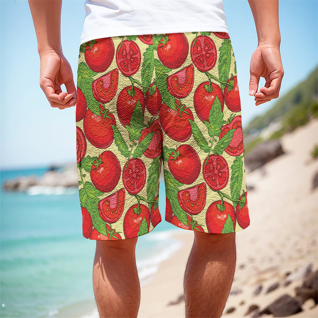 Hand Drawn Tomato Pattern Print Men's Cargo Shorts