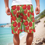 Hand Drawn Tomato Pattern Print Men's Cargo Shorts