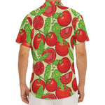 Hand Drawn Tomato Pattern Print Men's Deep V-Neck Shirt
