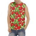 Hand Drawn Tomato Pattern Print Men's Fitness Tank Top