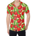 Hand Drawn Tomato Pattern Print Men's Shirt