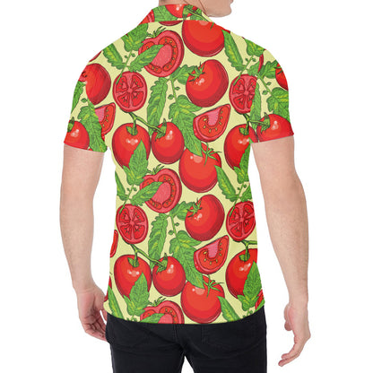 Hand Drawn Tomato Pattern Print Men's Shirt