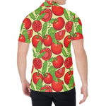 Hand Drawn Tomato Pattern Print Men's Shirt