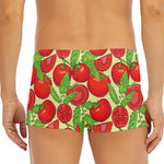 Hand Drawn Tomato Pattern Print Men's Short Boxer Briefs