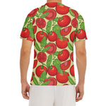 Hand Drawn Tomato Pattern Print Men's Short Sleeve Rash Guard