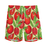 Hand Drawn Tomato Pattern Print Men's Sports Shorts