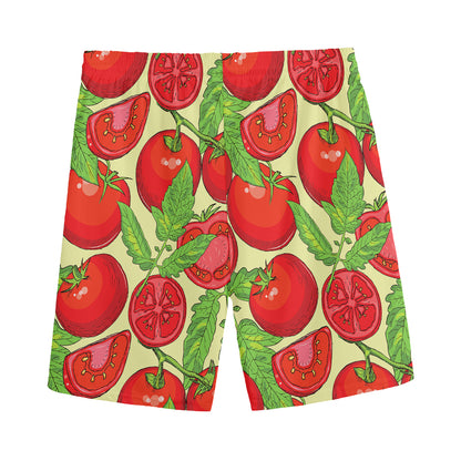 Hand Drawn Tomato Pattern Print Men's Sports Shorts