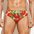 Hand Drawn Tomato Pattern Print Men's Swim Briefs
