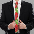 Hand Drawn Tomato Pattern Print Necktie
