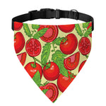 Hand Drawn Tomato Pattern Print Over The Collar Dog Bandana
