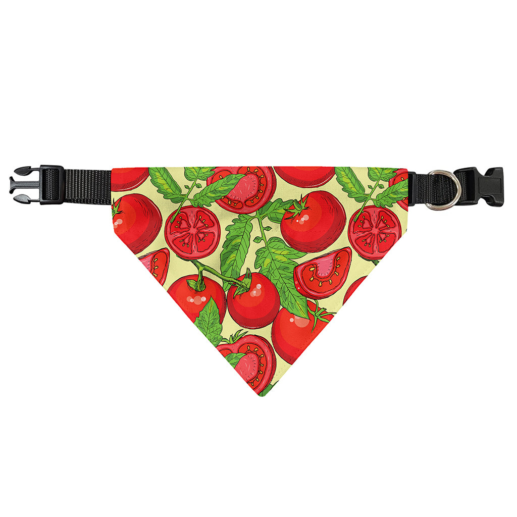 Hand Drawn Tomato Pattern Print Over The Collar Dog Bandana