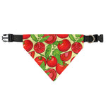Hand Drawn Tomato Pattern Print Over The Collar Dog Bandana