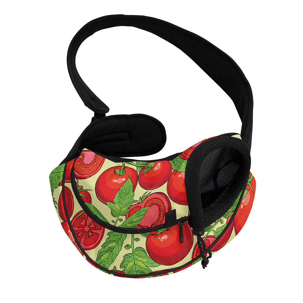 Hand Drawn Tomato Pattern Print Pet Sling Carrier