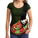 Hand Drawn Tomato Pattern Print Pet Sling Carrier