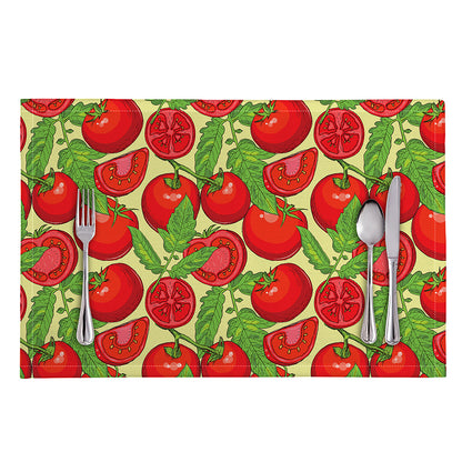 Hand Drawn Tomato Pattern Print Placemat