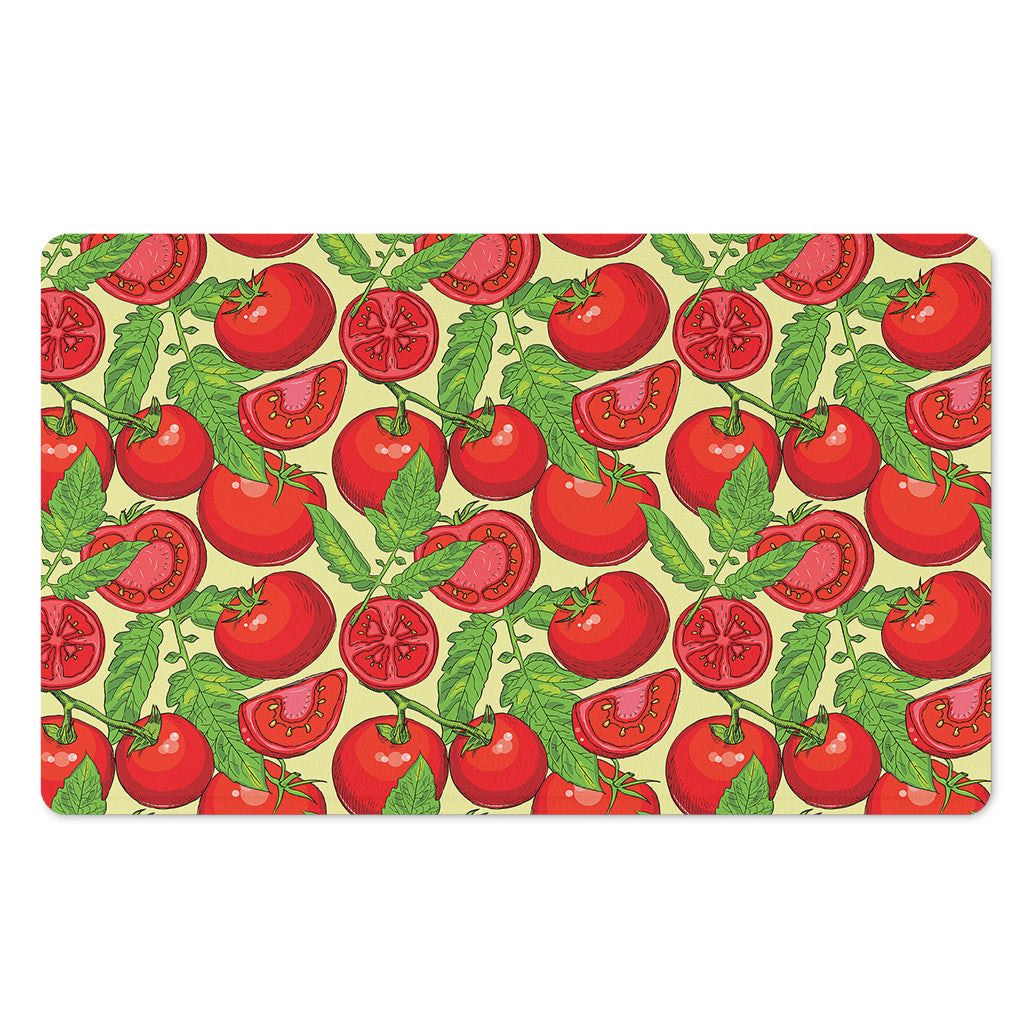 Hand Drawn Tomato Pattern Print Polyester Doormat