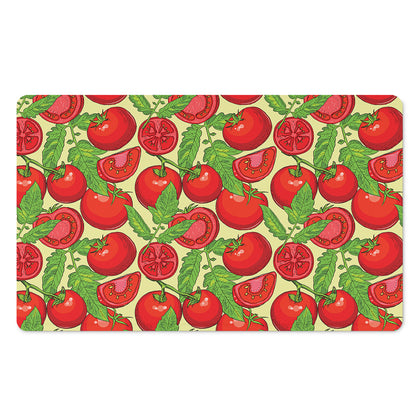Hand Drawn Tomato Pattern Print Polyester Doormat