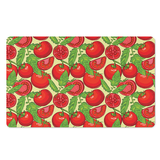 Hand Drawn Tomato Pattern Print Polyester Doormat