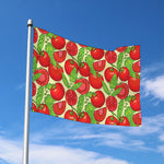 Hand Drawn Tomato Pattern Print Polyester Flag