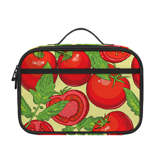 Hand Drawn Tomato Pattern Print Portable Lunch Bag