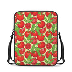 Hand Drawn Tomato Pattern Print Rectangular Crossbody Bag