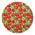 Hand Drawn Tomato Pattern Print Round Blanket