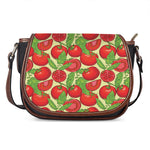 Hand Drawn Tomato Pattern Print Saddle Bag