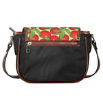 Hand Drawn Tomato Pattern Print Saddle Bag