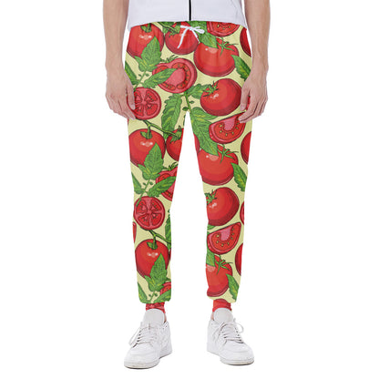 Hand Drawn Tomato Pattern Print Scuba Joggers