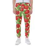Hand Drawn Tomato Pattern Print Scuba Joggers