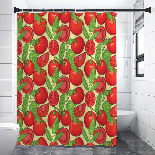 Hand Drawn Tomato Pattern Print Shower Curtain
