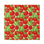 Hand Drawn Tomato Pattern Print Silk Bandana