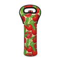 Hand Drawn Tomato Pattern Print Single Neoprene Wine Tote