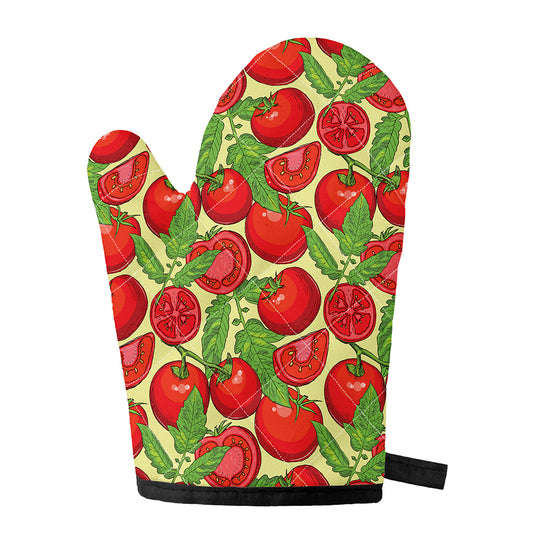 Hand Drawn Tomato Pattern Print Single Oven Mitt