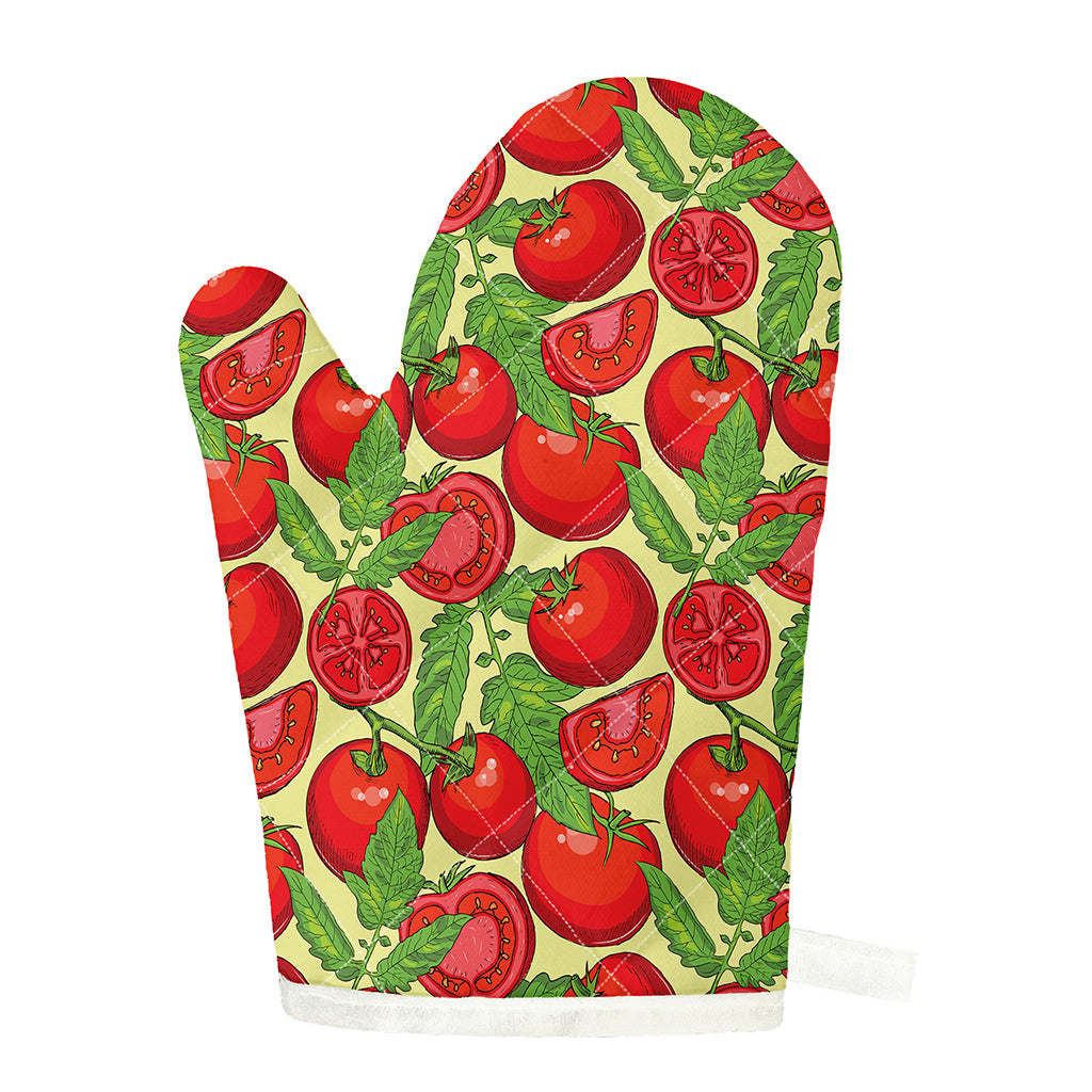 Hand Drawn Tomato Pattern Print Single Oven Mitt