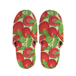 Hand Drawn Tomato Pattern Print Slippers