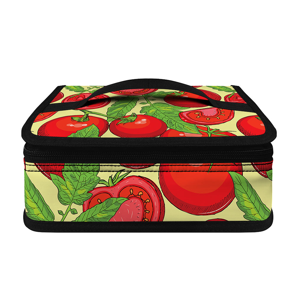 Hand Drawn Tomato Pattern Print Small Lunch Bag