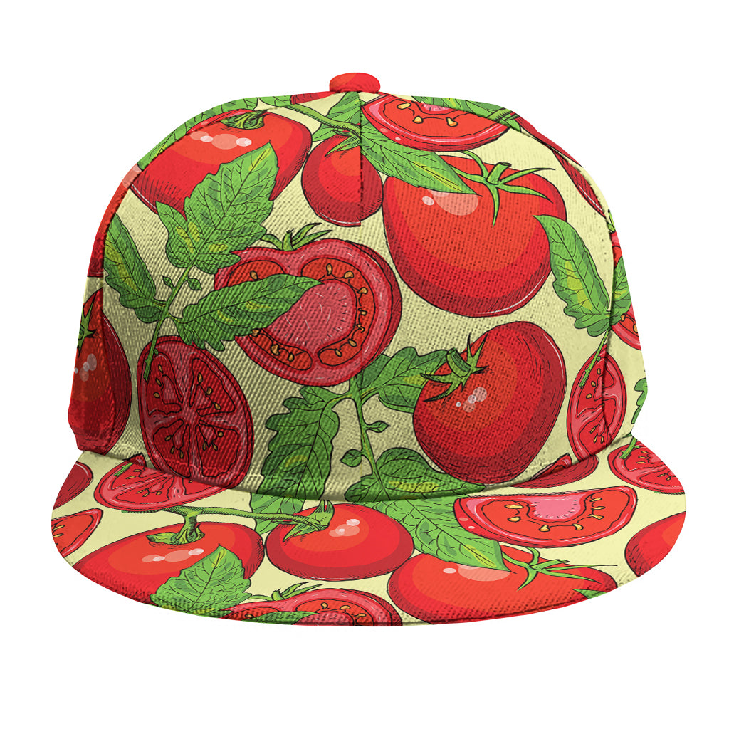 Hand Drawn Tomato Pattern Print Snapback Cap