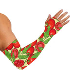 Hand Drawn Tomato Pattern Print Sun Protection Arm Sleeves