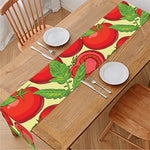Hand Drawn Tomato Pattern Print Table Runner