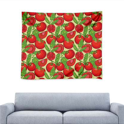 Hand Drawn Tomato Pattern Print Tapestry