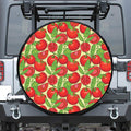 Hand Drawn Tomato Pattern Print Tire Cover