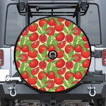 Hand Drawn Tomato Pattern Print Tire Cover With Camera Hole