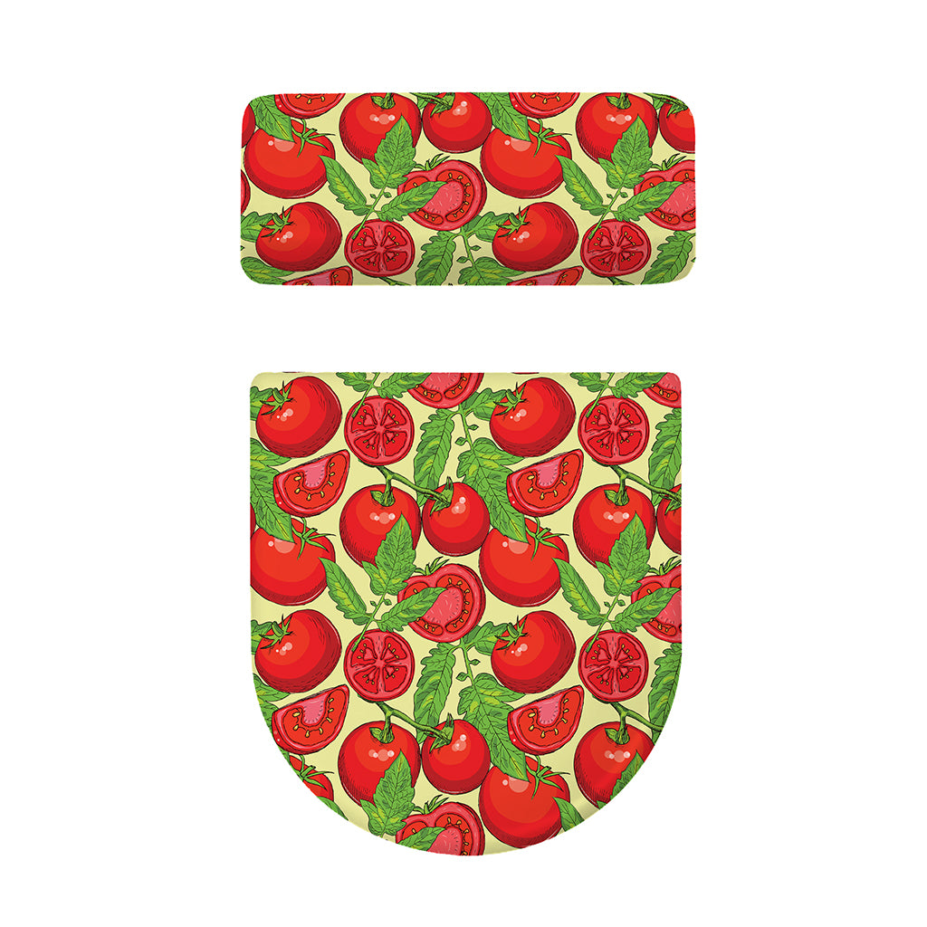 Hand Drawn Tomato Pattern Print Toilet Lid And Tank Cover Set